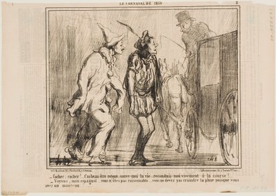 Cochero, cochero, no puedes rechazarme de Honoré Daumier