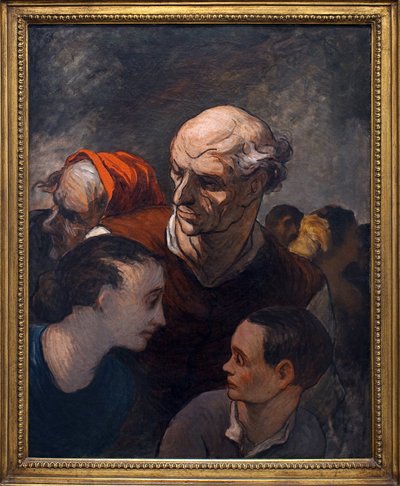Familia en las barricadas en 1848 de Honoré Daumier