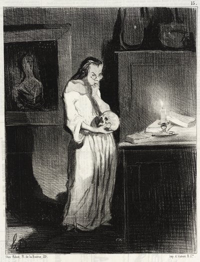 Mujer de letras humanitaria entregándose al hombre... de Honoré Daumier