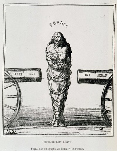 Historia de un Reino: Francia atrapada entre París 1851 y Sedan 1870 - litografía por Honoré Daumier publicada en “Le Charivari”, sd. circa 1871 de Honoré Daumier