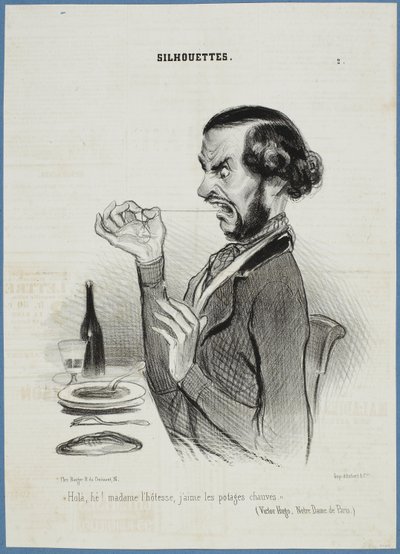 ¡Espere! Camarera, prefiero las verduras bien afeitadas. de Honoré Daumier