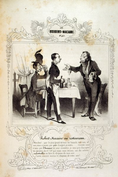 Ideas y leyendas de Philipon bajo el título Les Cent y Robert Macaire de Honoré Daumier