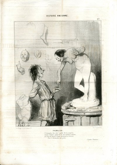 Ilustración de Honoré Daumier (1808-1879) en Le Charivari de Honoré Daumier