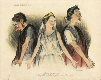 Ilustración de Honoré Daumier - Teatro - Actor, actriz Comediante de Honoré Daumier