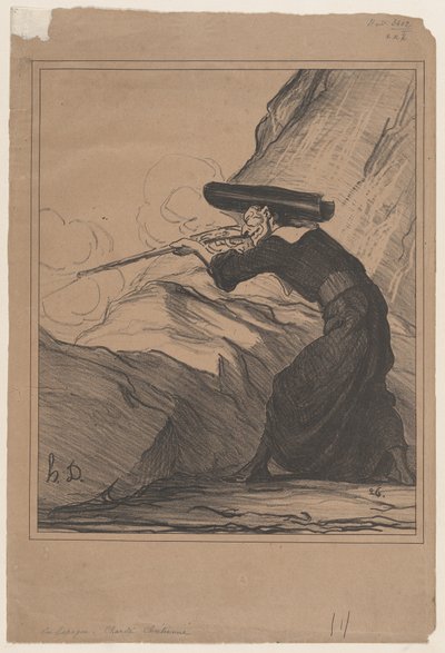 En España - caridad cristiana, de «Noticias del día», publicado en Le Charivari, 29 de mayo de 1872 de Honoré Daumier