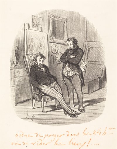 Inconveniente de enviar un mal cuadro... de Honoré Daumier
