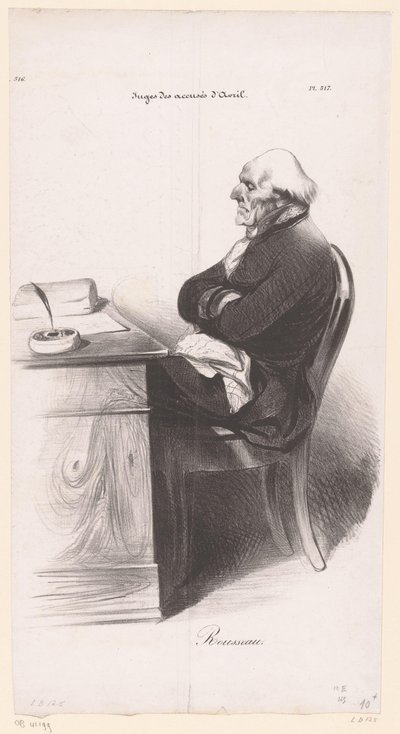 Caricatura de Jean-Joseph Rousseau de Honoré Daumier