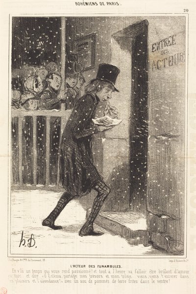 El actor de los Funambules de Honoré Daumier