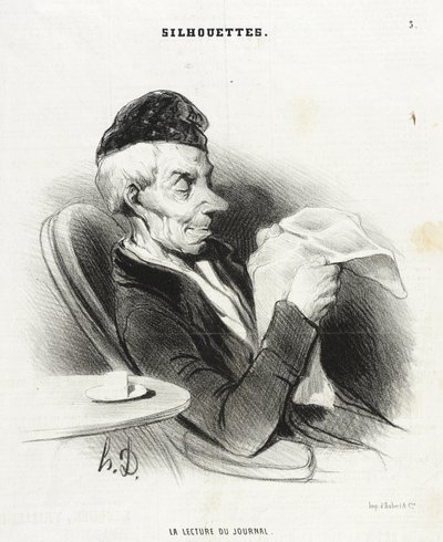 La lectura del periódico de Honoré Daumier