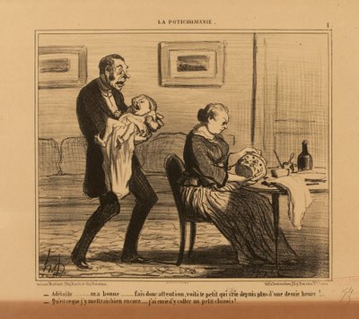 La manía de la cerámica n.º 1: - Adélaïde, querida, ten cuidado... de Honoré Daumier