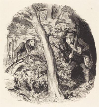 El Encuentro en el Bosque de Honoré Daumier