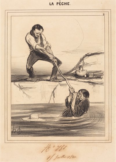 Le Barbillon arrastra... de Honoré Daumier