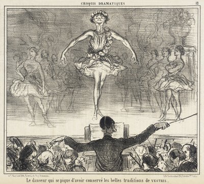 El bailarín que se jacta de haber conservado... de Honoré Daumier