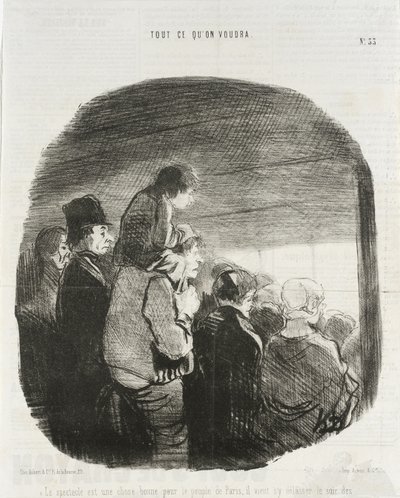 El espectáculo es algo bueno para el pueblo de París... de Honoré Daumier