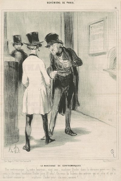 El vendedor de contraseñas de Honoré Daumier