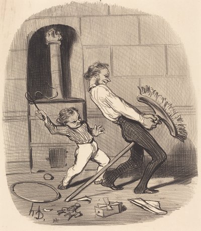 Lección de Equitación, Alta Escuela de Honoré Daumier
