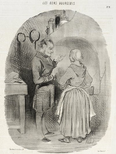 Los buenos burgueses (primera serie de estampas) de Honoré Daumier
