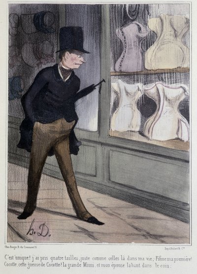 Los corsés - por Daumier de Honoré Daumier