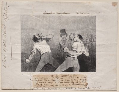 Lección de entendimiento en 1843 de Honoré Daumier