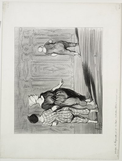 Las bañistas, placa 15: ¡Es ella otra vez, una moda bonita, Madame Coquardeau! de Honoré Daumier