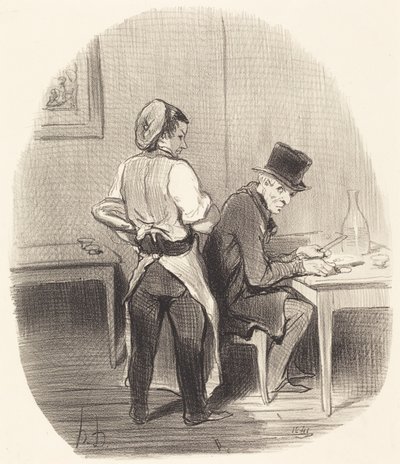 Pero, señor, le aseguro que es... ¡ternera!... de Honoré Daumier
