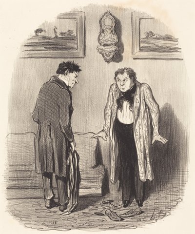 Pero si le digo que no puedo mover los pies... de Honoré Daumier