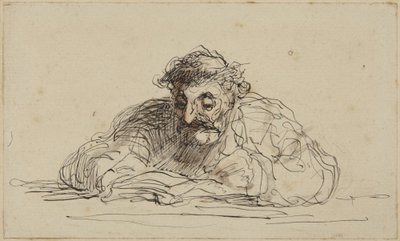 Hombre leyendo de Honoré Daumier