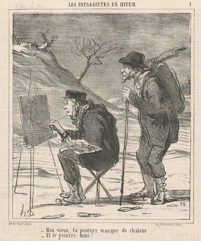 Mon vieux, ta peinture manque de chaleur ... de Honoré Daumier