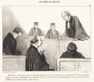 El abogado ha hecho plena justicia... de Honoré Daumier