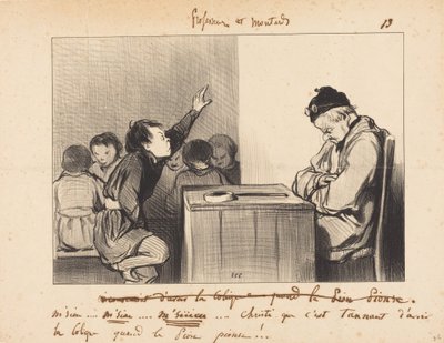 Señor... qué fastidio tener cólicos cuando... de Honoré Daumier