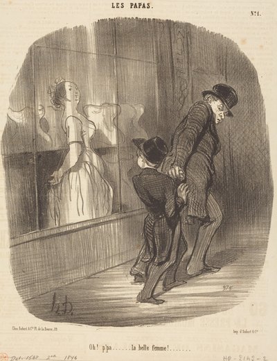 ¡Oh! Papá... ¡qué mujer tan hermosa! de Honoré Daumier