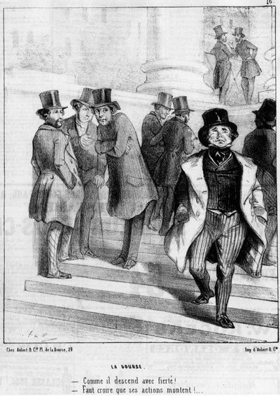 París: la bolsa, por Daumier - en 