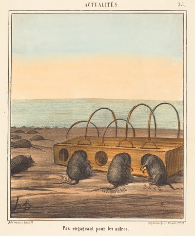 Nicht einladend für die anderen de Honoré Daumier