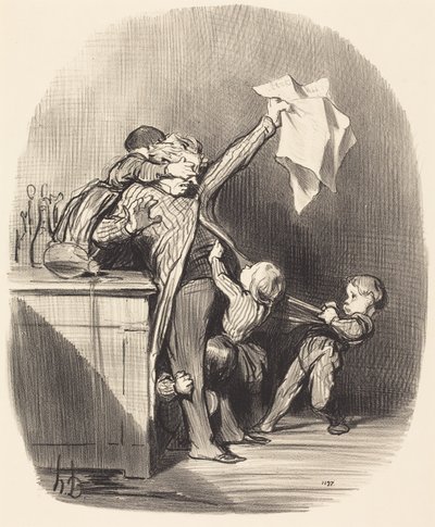 Placeres de la paternidad de Honoré Daumier