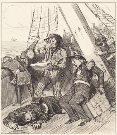 Varios miembros de la Guardia Nacional que no habían pensado... de Honoré Daumier