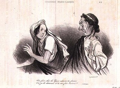 Fisiognomía de los personajes de la tragedia clásica; "Ve, haz que los griegos admiren tu orgullo. Ve, lo rechazo y me enfermas" de la revista 