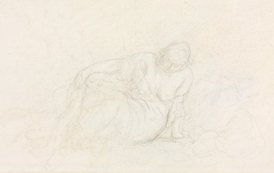 Reclining Woman Leaning on Her Arm (verso) de Honoré Daumier
