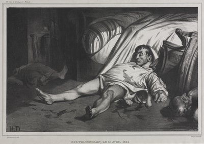 Rue Transnonain, 15 de abril de 1834 de Honoré Daumier