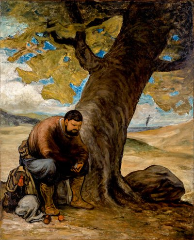 Sancho Panza, descansando bajo un árbol de Honoré Daumier