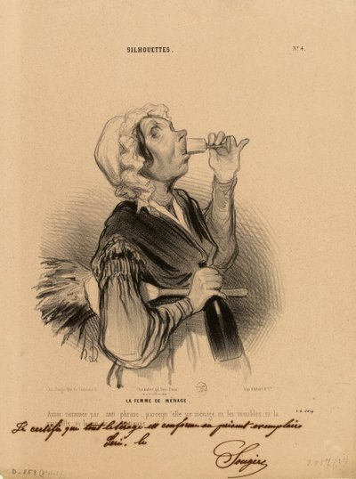 Siluetas n.º 4: La mujer de la limpieza. - Así llamada por antífrasis... de Honoré Daumier
