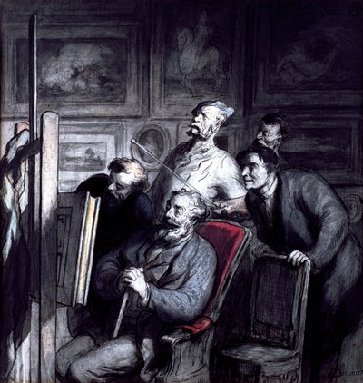 Los aficionados, después de 1862 de Honoré Daumier