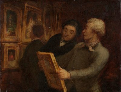Los amantes de la pintura de Honoré Daumier