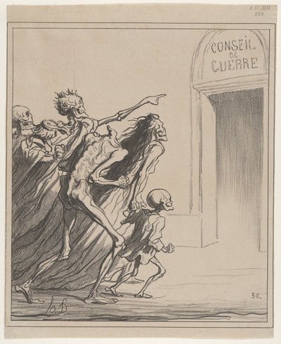 Los testigos - El consejo de guerra de Honoré Daumier