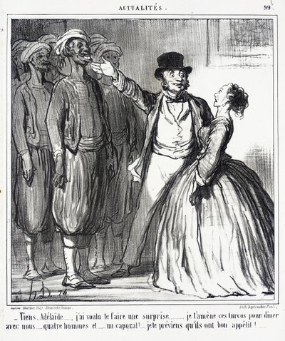 Mira, Adélaïde... quería darte una sorpresa... de Honoré Daumier