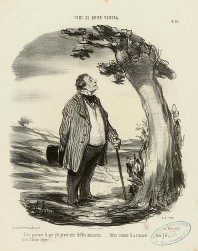 Todo lo que se quiera n.º 35: Sin embargo, fue allí donde grabé mi cifra amorosa... de Honoré Daumier