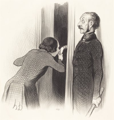 Un amante demasiado feliz de Honoré Daumier