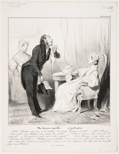 Un hombre sensible (Caricaturana 43) de Honoré Daumier