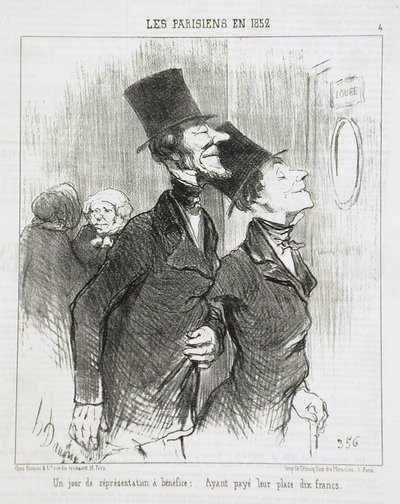 ¡Un día de función benéfica! de Honoré Daumier