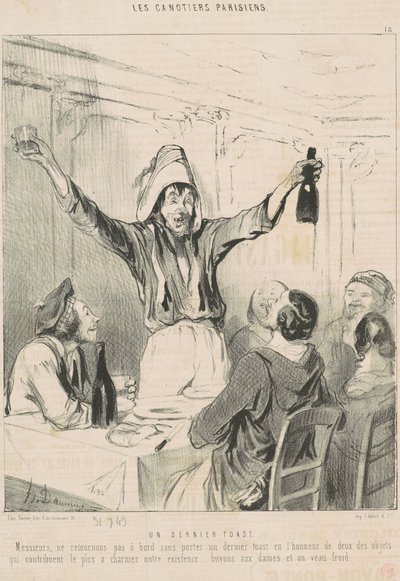 Un último brindis de Honoré Daumier