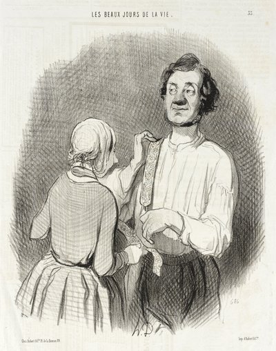 Un día de fiesta y tirantes. de Honoré Daumier